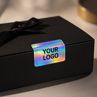 Étiquettes holographiques personnalisées en rouleau, autocollants rectangulaires avec logo pour l'emballage et l'expédition des petites entreprises, sceau de marque OEM ODM