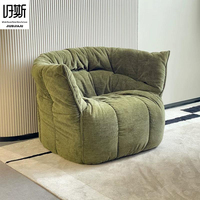 Canapé de salon luxueux et confortable, tissu tissé de précision, canapé individuel pour salon, canapé paresseux circulaire tendance