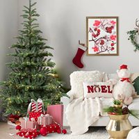 Sapin de Noël Artificiel Premium 2,13 m (7 pieds) en Épicéa, Branches Mixtes PE/PVC 941, 400 Lumières LED Blanc Chaud, Support en Bois Unique, Extérieur