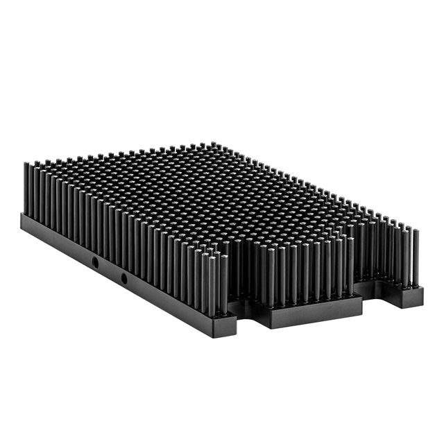 L200 W120 H40 100W Customization Black Anodizing Square Led Pin Fin Cold Forging Heat Sink