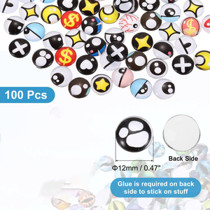Ojos de Seguridad Esenciales de Diferentes Tamaños, 10 Piezas, 5 Pares de Ojos de Vidrio Negro Brillante, Imprescindibles para Muñecos Amigurumi, Juguetes DIY - Product Image 2