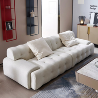 Canapé sectionnel moderne en tissu capitonné pour salon, couleur personnalisable, mobilier de salon minimaliste