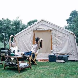 Tente gonflable d'extérieur 17.2 ㎡, <span class=keywords><strong>cabane</strong></span> verte en PVC et tissu Oxford, étanche à la pluie, avec une structure <span class=keywords><strong>de</strong></span> chambre à coucher, tente <span class=keywords><strong>de</strong></span> glamping, pas besoin <span class=keywords><strong>de</strong></span> construire - Product Image 2