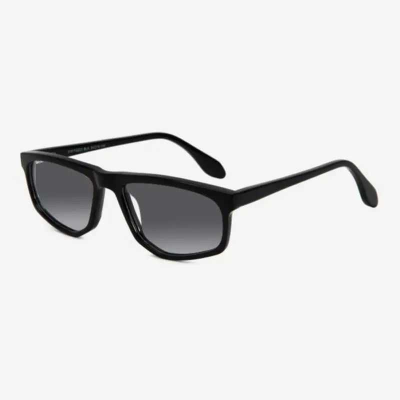 Kacamata hitam bingkai kecil tidak beraturan Retro modis uniseks Logo nuansa kustom kacamata hitam asetat penuh terlaris