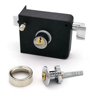 Doppio Bullone Cilindro In Ottone Impermeabile di Sicurezza Porta di Ferro Serratura Cerchio Cerradura De Sobreponer Chapa Perilla - Product Image 5