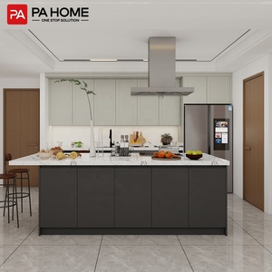 Armoires de <span class=keywords><strong>cuisine</strong></span> modernes prêtes à l'emploi avec robinet, évier, plan de travail en marbre artificiel, matériaux en résine, <span class=keywords><strong>solution</strong></span> de <span class=keywords><strong>cuisine</strong></span> complète - Product Image 2