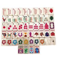 Jeu de Mahjong Américain Modèle 28 – Tuiles en Acrylique de Luxe à Motif Équestre en Nacre Moderne pour Soirées de Jeu en Famille