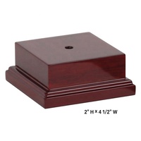 Plateau de tête gravé noir mat, taille personnalisée, placage de bois de rose brillant, finition cerise, support de Base en bois