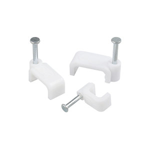 Buena calidad, accesorios de cableado eléctrico de 6mm, Clip de clavo plano blanco, <span class=keywords><strong>Cable</strong></span> de <span class=keywords><strong>pared</strong></span> de plástico cuadrado, Clips de <span class=keywords><strong>Cable</strong></span>, grapa de <span class=keywords><strong>Cable</strong></span> - Product Image 5