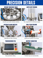 Machine de remplissage et de scellage de gobelets pour sauces (ketchup, mayonnaise), Scelleuse de gobelets pour sauces, Personnalisable