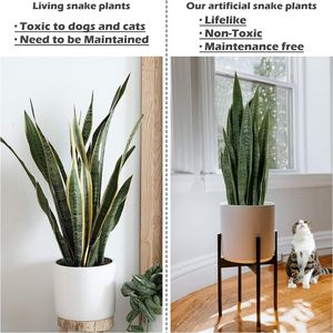 Hotel sala de estar Oficina falso <span class=keywords><strong>en</strong></span> maceta artificial bonsái plástico serpiente artificial planta <span class=keywords><strong>Sansevieria</strong></span> - Product Image 4