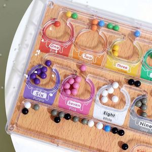 Juguetes de Aprendizaje Interactivo Montessori para Niños y Niñas, Entrenamiento de Habilidades Motoras Finas, Laberinto Magnético de Colores y Números - Product Image 4