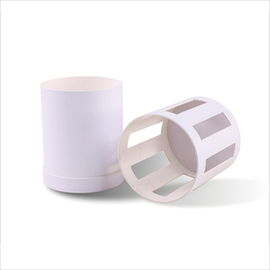 Custom perfume essential oil candle box White hollow cylinder box with ribbon - Product Image 3