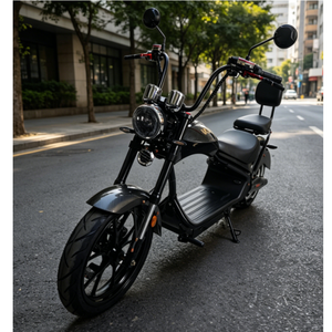 Moped Elettrico con Pneumatici Larghi da 17 Pollici, 3 Velocità, Omologato DOT ed EEC, Stile <span class=keywords><strong>Chopper</strong></span> Citycoco, 2 Posti, Disponibile in Magazzino USA - Product Image 1
