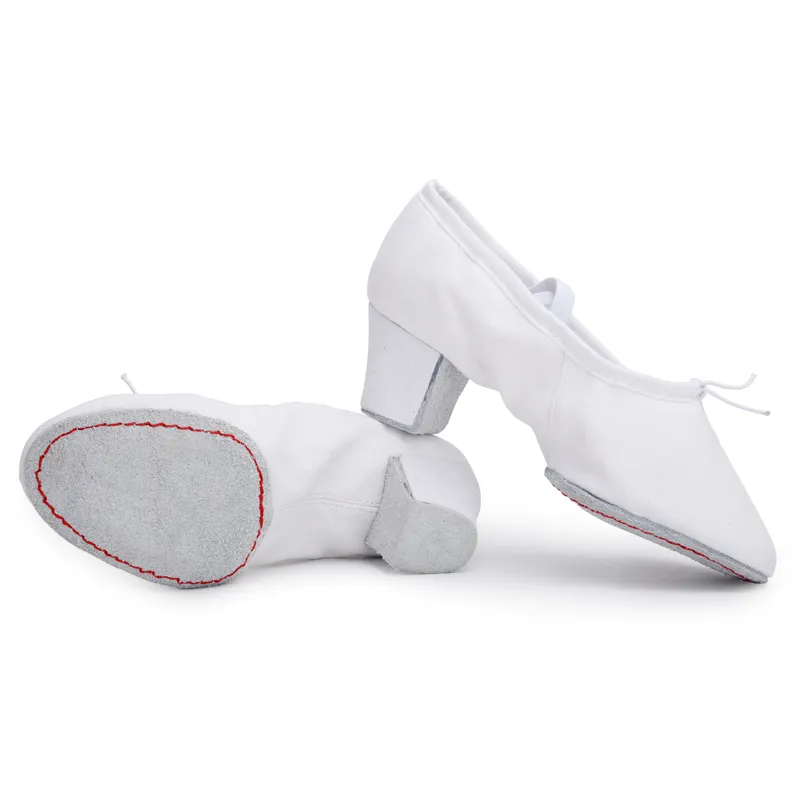 Damen Indoor Kamel klassische Tanz-Schuhe mit 5 cm weichen sohle Ballett-Training Lehrer Tanz-Schuhe