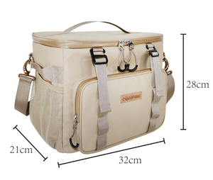 กระเป๋าเก็บความร้อนแบบลำลองสำหรับแคมป์ปิ้ง ทำจากโพลีเอสเตอร์ สำหรับใช้งานกลางแจ้ง ความจุขนาดใหญ่ ใช้งานได้สองแบบ เย็บด้วยเครื่องจักร เหมาะสำหรับเก็บอาหาร - Product Image 6