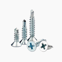 Sekrup Bor Sendiri DIN7504P Zinc CSK Baja Karbon Berlapis Seng Kepala Datar Countersunk Phillips TEK untuk Panel Pintu Logam M4.2 M5.5