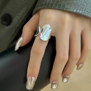 S925 Sterling Silver <b>Ring</b> Geometric <b>Open</b> Design For Women Everyday Wear - Product Image 2
