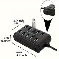 10 ports USB 2.0 câble d'extension haute vitesse 2.0 adaptateur de concentrateur à Double rangée Stock dispositif d'interface PCB pour ordinateur portable
