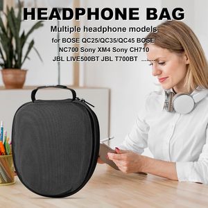 Estuche de viaje portátil organizador duro para auriculares Bose QC25/QC35/QC45/NC700/Sony a prueba de golpes negro-<span class=keywords><strong>pequeño</strong></span> (opaco) - Product Image 5