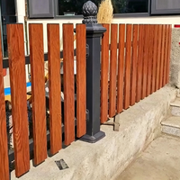 Panneaux de clôture en aluminium pour la protection de la vie privée, clôture en aluminium thermolaqué anti-rouille, panneau de clôture de jardin avec poteau en aluminium pour l'extérieur