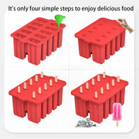 Moules à crème glacée en Silicone avec bâtonnets, réutilisables, sans Bpa, pour enfants, à la maison, à faire soi-même
