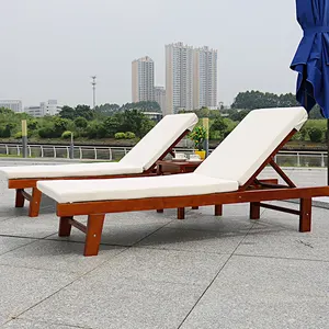nouvelle arrivée unique siège au bord de la piscine en bois fabriqués à la main De Qualité-UN bain de soleil en teck