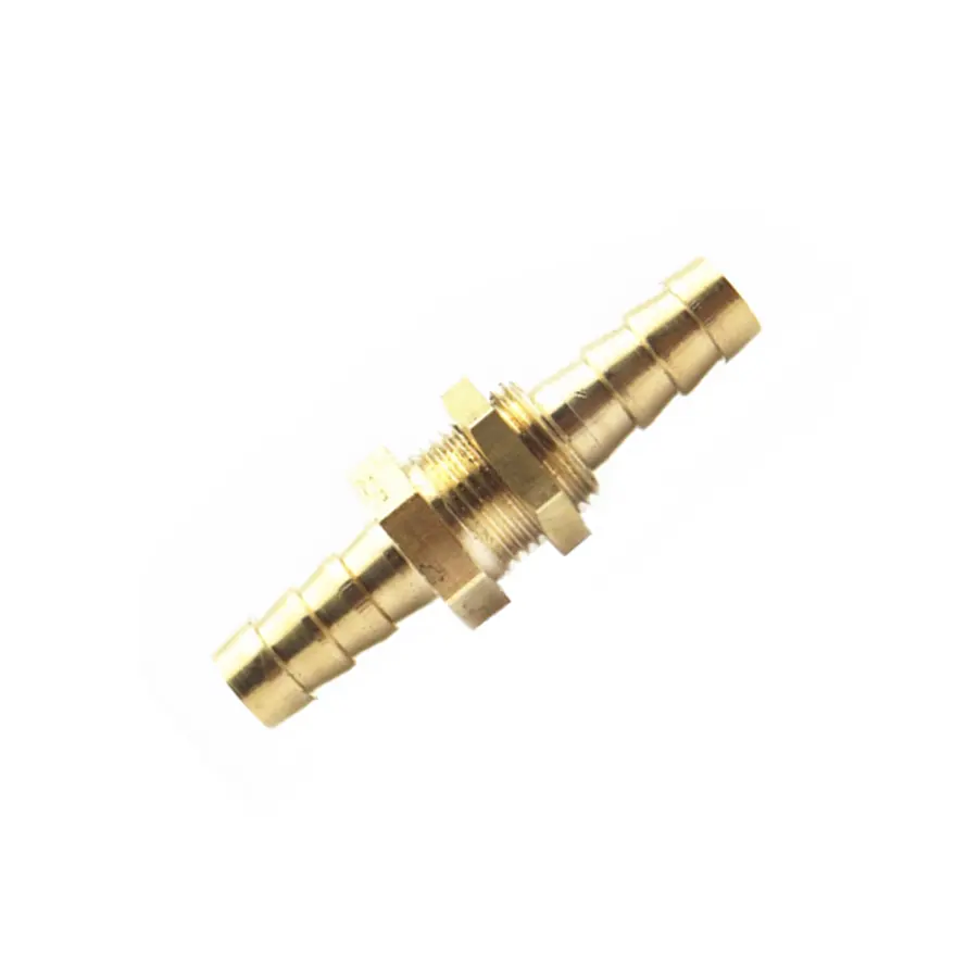 Hose Barb Bulkhead Brass Barbed Tube Pipe Fitting Coupler Connector Adapter For Fuel Gas Water Copper