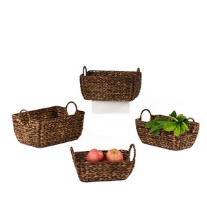 Plateau décoratif fait à la main de comptoir de panier de fruits de jonc de mer pour montrer des fruits - Product Image 1