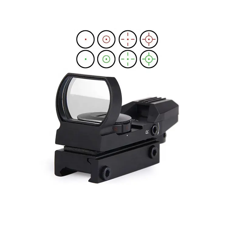אופטי riflescope הולוגרפי רפלקס אדום ירוק Dot Sight עם 4 סוג Reticle עבור 21mm מסילות