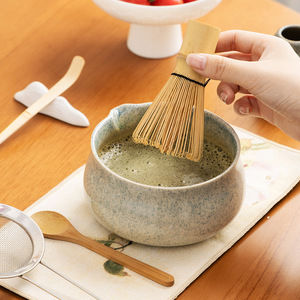Juego de cuencos Matcha de cerámica grandes clásicos Baibenli estilo Song Dynasty incluye batidor de té y cepillo Matcha de bambú para la <span class=keywords><strong>ceremonia</strong></span> del té - Product Image 3