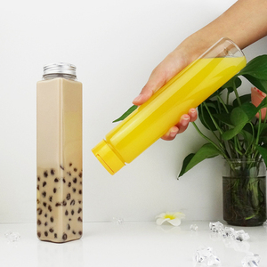 Bottle <span class=keywords><strong>King</strong></span> Fabricante Suministro Cuadrado vacío PET Plástico Jugo Botellas de leche Envases desechables transparentes Bebida Fruta Embalaje - Product Image 4