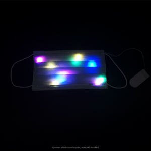 Glow in the dark led blinkt mehrfarbige led gesicht abdeckung maske - Product Image 2