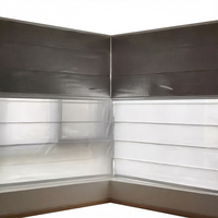 Stores romains modernes à double couche filtrant la lumière électrique, stores verticaux sans cordon pour fenêtre