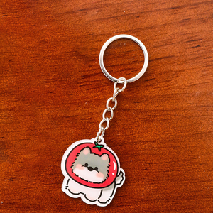 Spot Wholesale Ins Cute <b>Anime</b> West Highland Key Chain Student High Value Bag DIY Pendant Cartoon Acrylic Dog UV Printing - Product Image 4