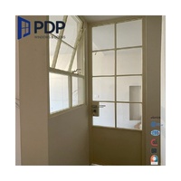 Ventana Francesa Abatible con Marco Delgado PDP, Rejilla Decorativa de Acero Inoxidable, Impermeable e Insonorizada para Sala de Estar o Uso Exterior
