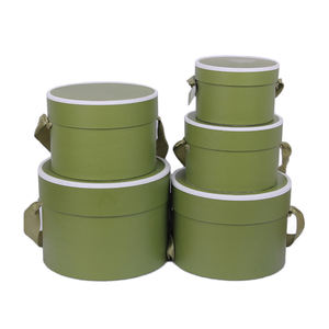 Factory custom size cheap thick cardboard large round package paper hat box with lid