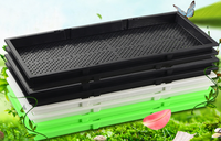 Système de culture d'intérieur en plastique carré de plateau de pépinière Microgreen d'approvisionnement d'usine pour la germination verticale de semis d'aéroponie