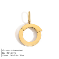EMANCO Fermoir en acier inoxydable rond en forme de cœur avec zircone, poli miroir, pour la fabrication de colliers et bracelets DIY, expédition en 48 heures