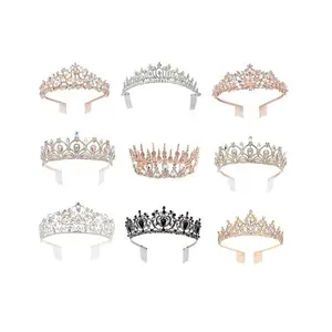 Preços baratos por atacado Mix Design Casamento Rhinestone Coroas Metal Bridal Crown Tiaras