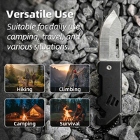Couteau pliant tactique Baiyuheng en acier inoxydable de haute qualité, pour le camping, la randonnée, la survie, les activités de plein air, outil EDC