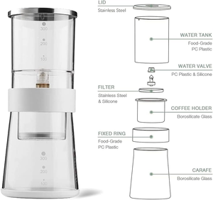 Cafetera de Goteo Frío de Vidrio de Borosilicato de 300 ml, Personalizable y al por Mayor, para Preparar Café en Casa o en Cafeterías, Goteo Lento - Product Image 5