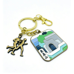 Custom Vintage Zinc Alloy Cartoon Design Lightweight Carabiner Keychain 3D Embossed Logo Durable <strong>Metal</strong> <strong>Keyring</strong> for Brand - Product Image 5