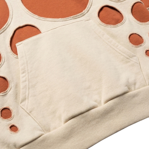 TOPSHOW Sweat à capuche personnalisé pour homme, 100% Coton épais, coupe courte, double couche, avec applique brodée style French Terry - Product Image 5