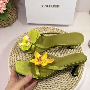 Sapato De Salto Slipper Flower Sexy 2025 Women <b>Shoes</b> High Heel - Product Image 6