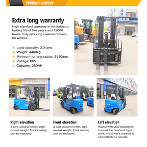 Entrega rápida Batería de litio 3 <span class=keywords><strong>Ton</strong></span> 5 <span class=keywords><strong>Ton</strong></span> Carretilla elevadora eléctrica Carretilla elevadora hidráulica - Product Image 5