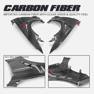 Aile avant décorative en fibre de carbone EPR 2015-2016 pour S555 type an (avant lifting) avec installation facile - Product Image 5