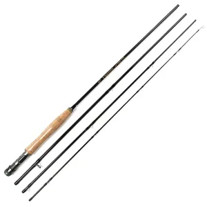 Corcho de fibra de carbono blanco de tiburón Ninfa volar cañas de pescar "tenkara rod