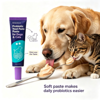 Pâte de levure probiotique pour chiens et chats, santé intestinale, digestion, soutien immunitaire, OEM, ODM, marque privée