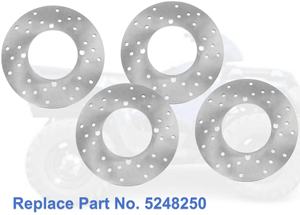 Rotor de freno de disco trasero personalizado 5248250 para Polaris <span class=keywords><strong>ACE</strong></span> 570 325 500 900 Brutus Farmhand 450 GEM EM1400 Hawkeye 325/400 LSV M1400 - Product Image 4